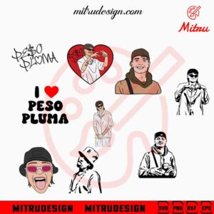 Peso Pluma Bundle SVG, Mexican Singer SVG, PNG, DXF, EPS Cutting Files