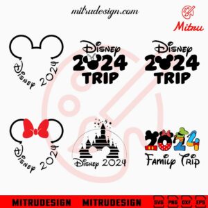 Disney 2024 SVG Bundle, 2024 Family Trip SVG, Disney 2024 SVG PNG For Cricut