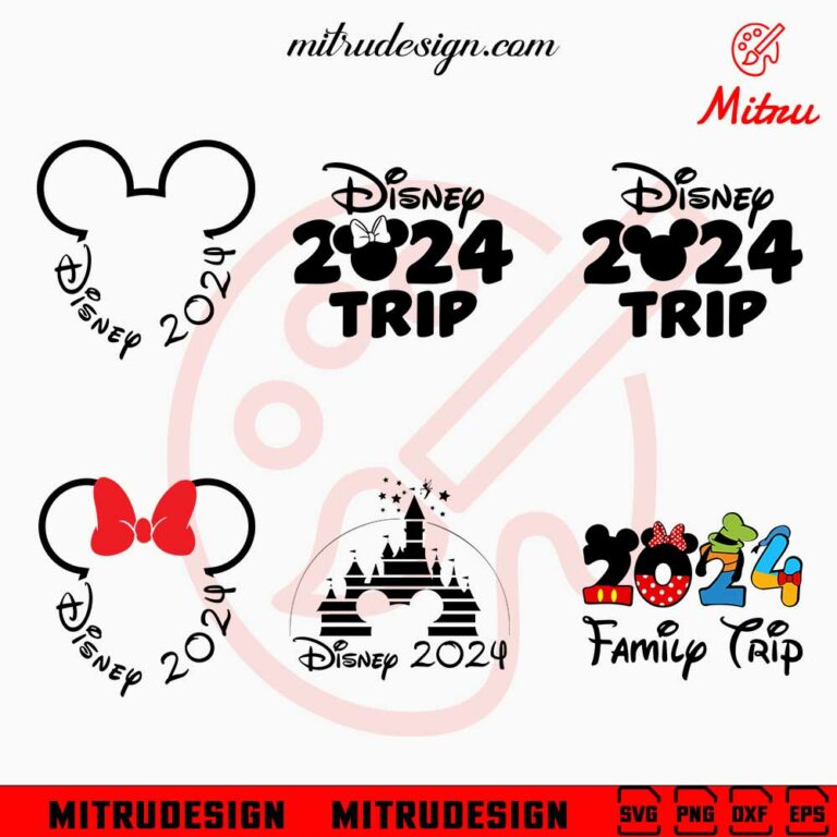 Disney 2024 SVG Bundle, 2024 Family Trip SVG, Disney 2024 SVG PNG For