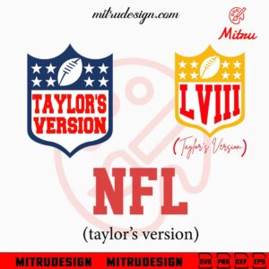 NFL Taylor's Version Bundle SVG, Taylor Swift NFL SVG, Swiftie Football SVG, PNG, Cricut Vector