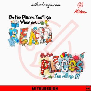 On The Places You'll Go PNG, Dr Seuss Books PNG, Seussville Fish PNG