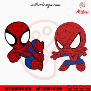 Baby Spider Man SVG, Cute Superhero SVG, Baby Avengers SVG, PNG, DXF, EPS, Cutting Files