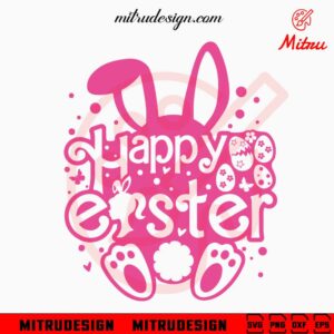 Barbie Happy Easter SVG, Pink Easter SVG, PNG, DXF, EPS, Cutting Files