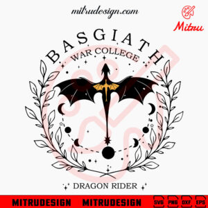 Basgiath War College Dragon Rider SVG, Fourth Wing Book SVG, PNG, DXF, EPS, Files