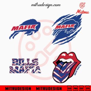 Bills Mafia Bundle SVG, Buffalo Bills SVG, NFL Bills SVG, PNG, DXF, EPS, Digital Download