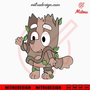 Bluey Groot SVG, Cute Bluey Guardians Of The Galaxy SVG, PNG, DXF, EPS