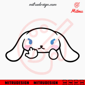 Cinnamoroll Middle Finger SVG, Funny Cinnamoroll SVG, PNG, DXF, EPS, Cut Files