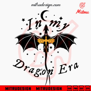 In My Dragon Era SVG, Fourth Wing Dragon SVG, Book SVG, PNG, DXF, EPS, Cutting Files