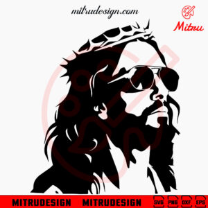 Jesus Sunglasses SVG, Cool Jesus SVG, Christian Faith SVG, PNG, DXF, EPS, Files