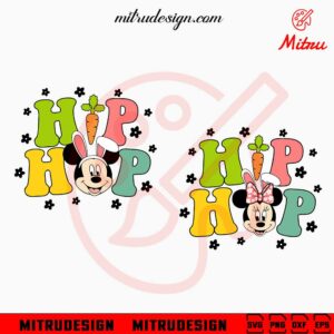 Mickey Minnie Hip Hop Easter SVG, Funny Disney Happy Easter SVG, PNG, DXF, EPS, Files