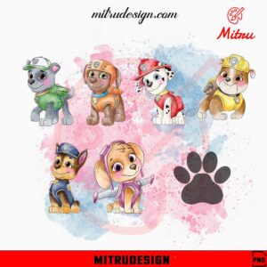 Paw Patrol Bundle PNG, Rubble, Chase, Marshall Dog Cartoon PNG, Downloads