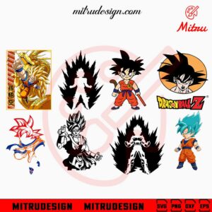 Son Goku Bundle SVG, Kakarot SVG, Dragon Ball SVG, PNG, DXF, EPS, Files