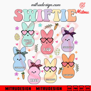 Swiftie Peeps SVG, Cute Swifties Happy Easter SVG, PNG, DXF, EPS, Digital Downloads