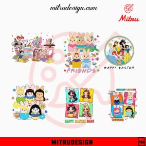Disney Princess Easter Bundle PNG, Easter Bunny Girls PNG, Cute Peeps PNG, Designs