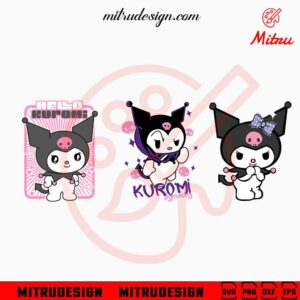 Kuromi Bundle SVG, Sanrio Rabbit Halloween SVG, Hello Kuromi SVG, PNG, DXF, EPS, Files