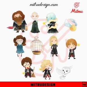 Harry Potter Clipart PNG, Wizarding World PNG, Hermione, Harry, Ron PNG, Designs