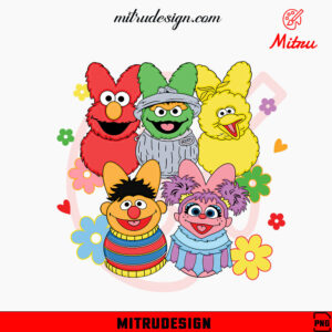 Sesame Street Peeps PNG, Elmo Muppet, Cookie Monster Happy Easter Day PNG, Designs