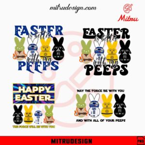 Star Wars Peeps Bundle PNG, May The Force Be With You Happy Easter PNG, Digital Download