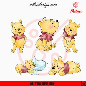 Baby Pooh Bear Clipart PNG, Cute Disney Cartoon PNG, Winnie The Pooh PNG