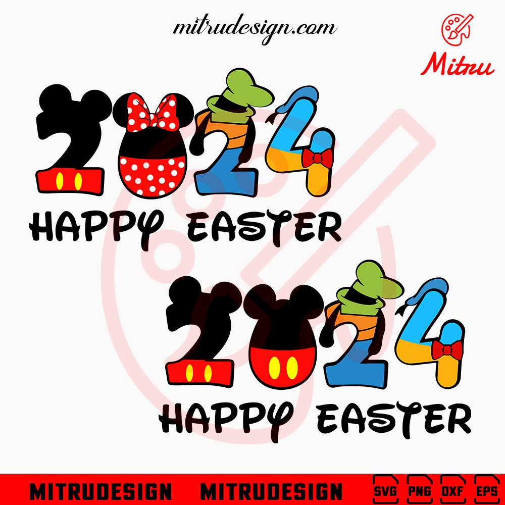 Happy Easter 2024 Disney SVG, Disney Spring Trip 2024 SVG, PNG, DXF