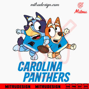 Bluey Carolina Panthers SVG, Bluey Bingo Panthers SVG, PNG, DXF, EPS, For Shirt