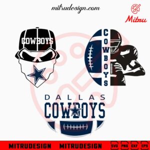 Dallas Cowboys Football SVG, Cowboys Skull SVG, PNG, DXF, EPS, Cut Files