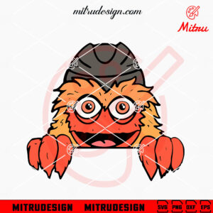 Gritty Peeking SVG, Funny Philadelphia Flyers Mascot SVG, PNG, DXF, EPS, For Sticker