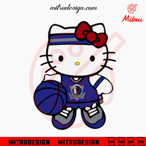 Hello Kitty Dallas Mavericks SVG, Mavericks Basketball Kitty SVG, PNG, DXF, EPS, Downloads