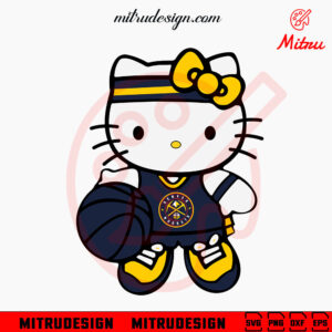 Hello Kitty Denver Nuggets SVG, Kitty Nuggets Basketball SVG, PNG, DXF, EPS, Cutting Files