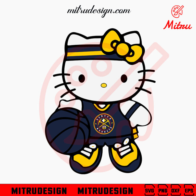 Hello Kitty Denver Nuggets SVG, Kitty Nuggets Basketball SVG, PNG, DXF ...