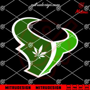 Houston Texans Cannabis Logo SVG, Texans Weed Leaf SVG, PNG, DXF, EPS, Digital Download