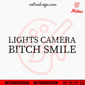 Lights Camera Bitch Smile SVG, Taylor Swift 2024 SVG, TTPD Album SVG, Digital Download