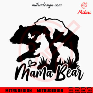 Mama Bear SVG Free, Funny Mom SVG, Bear And Cubs SVG, PNG, DXF, EPS, Files
