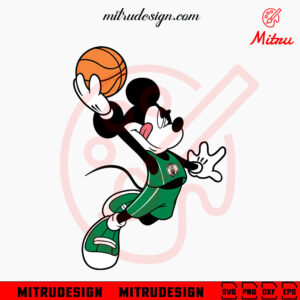 Mickey Mouse Boston Celtics SVG, Disney NBA Celtics SVG, PNG, DXF, EPS, Cricut