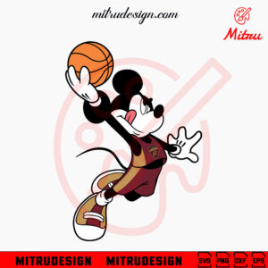 Mickey Mouse Cleveland Cavaliers SVG, Funny Cavaliers Basketball SVG, PNG, DXF, EPS, Files