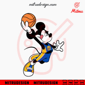 Mickey Mouse Golden State Warriors SVG, Mickey Stephen Curry SVG, PNG, DXF, EPS, Digital Download