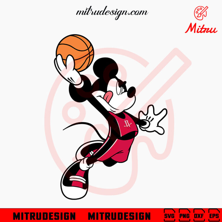 Mickey Houston Rockets SVG, Mickey Mouse Rockets NBA SVG, PNG, DXF, EPS ...