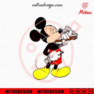 Mickey Mouse Smoking Weed SVG, Funny Stoned Mickey SVG, PNG, DXF, EPS, Cut Files