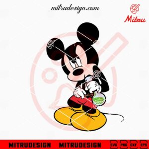 Mickey With Bong SVG, Cute Mickey Mouse Weed SVG, PNG, DXF, EPS, Cricut