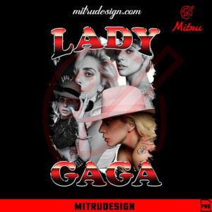 Lady Gaga Bootleg Vintage PNG, Retro Music Shirt PNG, Digital Files