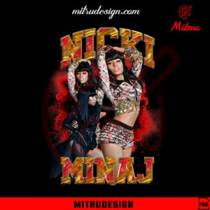 Nicki Minaj Vintage Bootleg PNG, Pink Friday 2 PNG, Digital Downloads