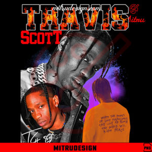 Travis Scott Bootleg Style PNG, Hip Hop Music 90s PNG, File For Shirt