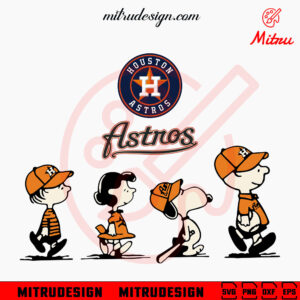Peanuts Snoopy Houston Astros SVG, Cute Houston Baseball SVG, PNG, DXF, EPS