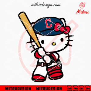 Hello Kitty Guardians Baseball SVG, Cute Cleveland Guardians SVG, PNG, DXF, EPS, Digital Download