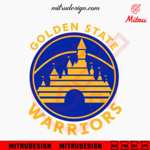 Golden State Warriors Disney Castle Logo SVG, Funny Warriors Basketball SVG, PNG, DXF, EPS
