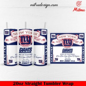 Giants King Of Football Super Bowl Champions 20oz Tumbler Wrap PNG Design Downloads