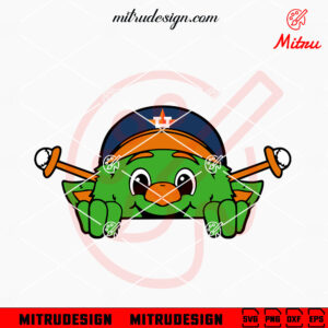 Astros Orbit Peeking SVG, Funny Houston Astros Mascot SVG, PNG, DXF, EPS, Files