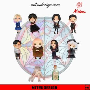 Baby Addams Family Bundle PNG, Cute Wednesday PNG, Digital Download