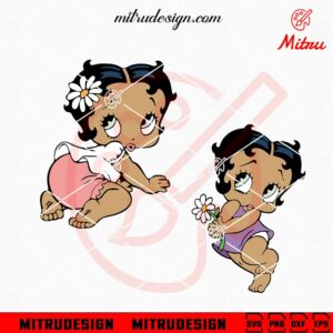 Black Betty Boop Baby SVG, Cute African American SVG, Afro Baby SVG, PNG, DXF, EPS
