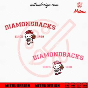 Hello Kitty Arizona Diamondbacks Since 1998 SVG, PNG, DXF, EPS, Digital Download